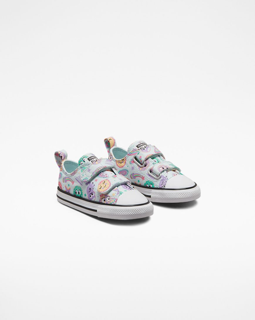 Zapatillas Bajas Converse Chuck Taylor All Star Easy-On Space Party Niña Turquesa Claro Moradas Blancas | PE 24W580